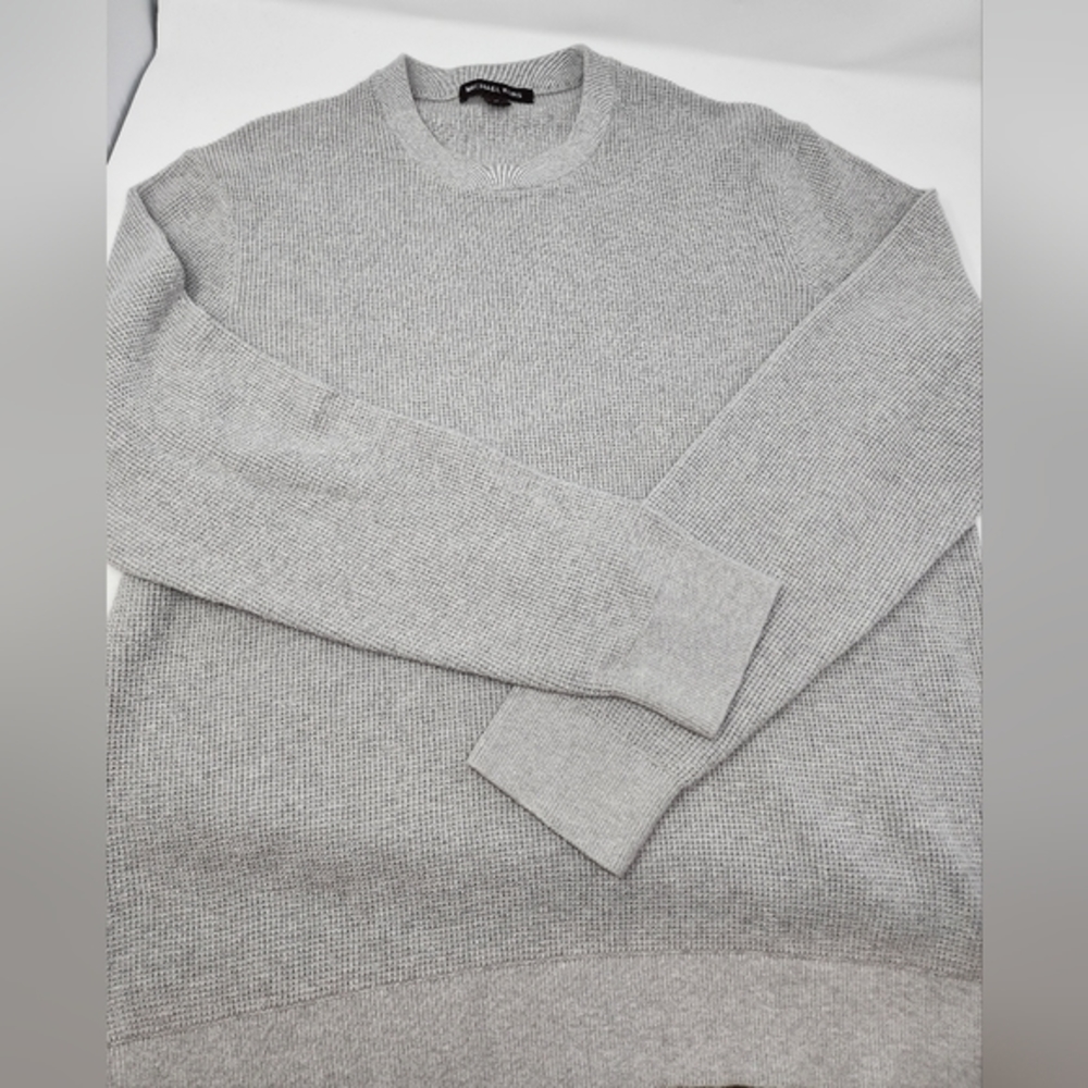 Michael Kors Men's XL Light Gray Crew Neck Sweater - Picture 2 of 11
